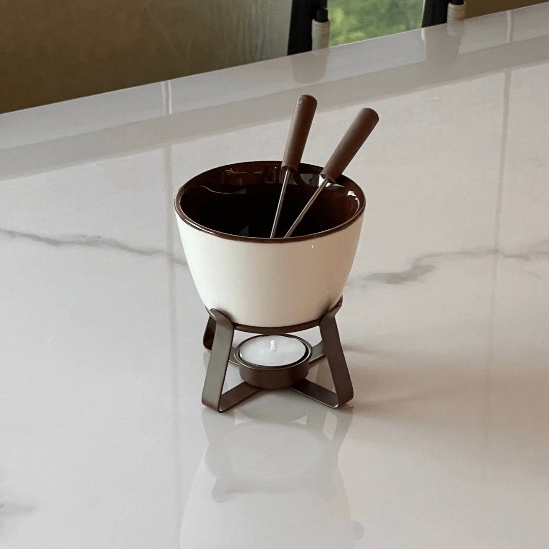 Conjunto de Fondue Binche em Cerâmica 5 Peças 300ml - Ela Decora