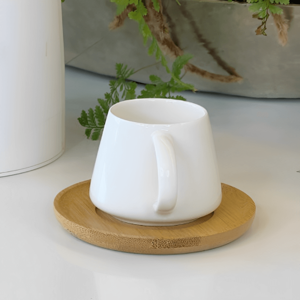 Conjunto de Xicaras para Café com Pires e Suporte Oasis 7 Peças - Ela Decora