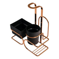 Conjunto para Chá Café Adoçante e Guardanapo Preto e Rose Gold - Ela Decora