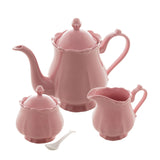 Conjunto para Chá Fancy em Porcelana Rose 3 Peças - Ela Decora