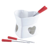 Conjunto para Fondue Branco 7 Peças - Ela Decora