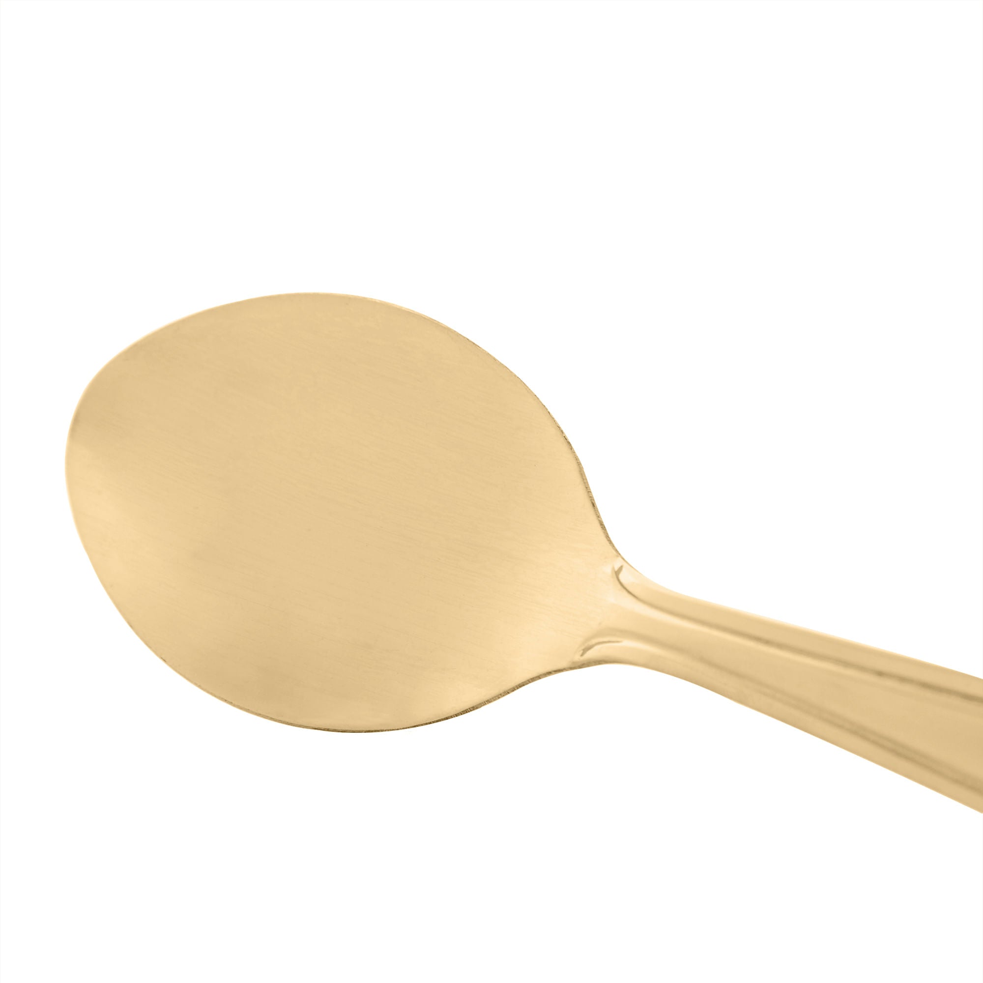 Jogo 6 Colheres para Sobremesa Gastro Aço Inox Dourado 13cm