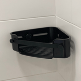 Suporte Porta Shampoo Cantoneira com Ventosa Preto