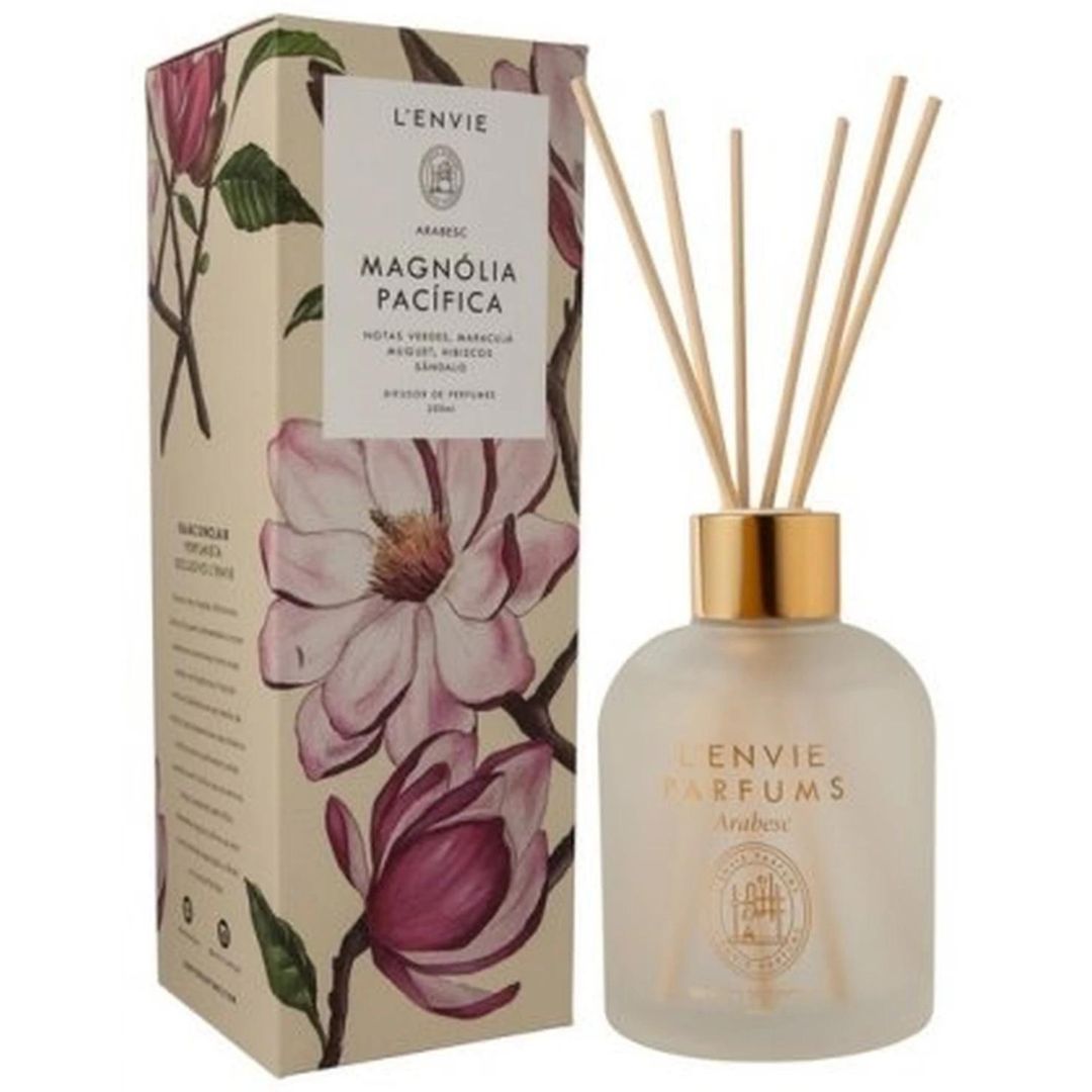 Difusor de Perfume Magnólia Pacífica Arabesc 200ml L'envie - Ela Decora