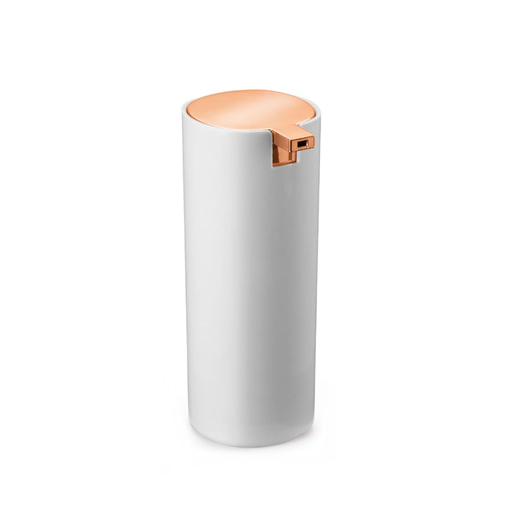 Dispenser Para Detergente Linha Conceito Branco Com Rose Gold - Ela Decora