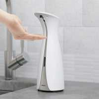 Dispenser Porta Detergente Automático com Sensor Branco e Cinza Otto - 250ml - Ela Decora