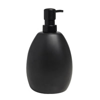 Dispenser Porta Detergente com Esponja Joey Cerâmica Preto 591ml - Ela Decora