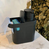 Dispenser Porta Detergente e Organizador de Pia Trium Preto 650 Ml - Ela Decora