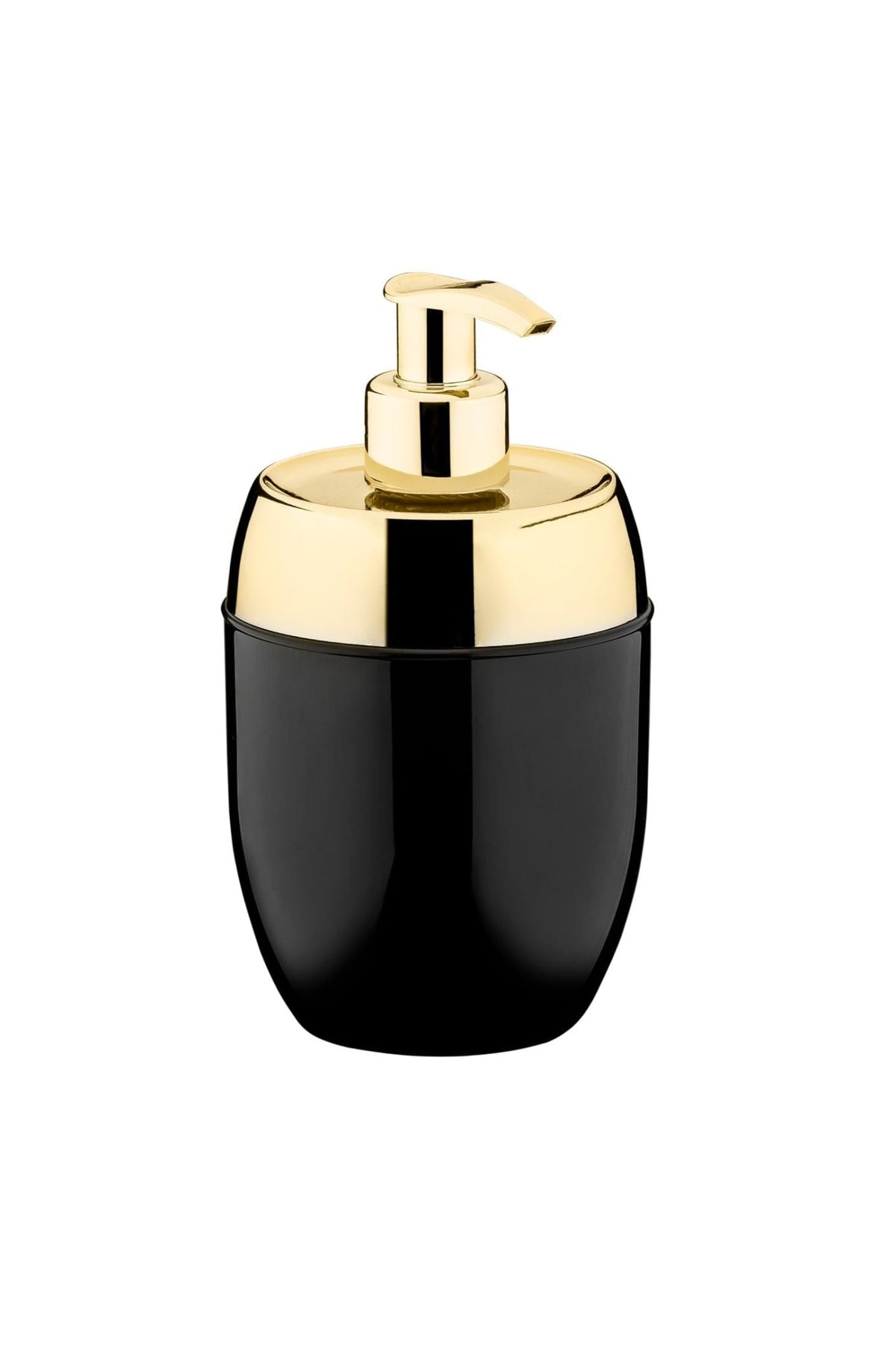 Dispenser Porta Sabonete Líquido Acquaset Preto e Dourado 300ml - Ela Decora