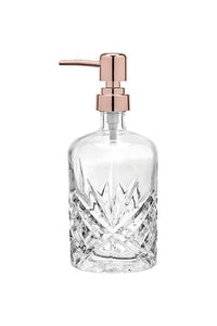 Dispenser Porta Sabonete Líquido com Tampa Rose Gold 420ml - Ela Decora