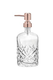 Dispenser Porta Sabonete Líquido com Tampa Rose Gold 420ml - Ela Decora