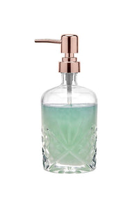 Dispenser Porta Sabonete Líquido com Tampa Rose Gold 420ml - Ela Decora