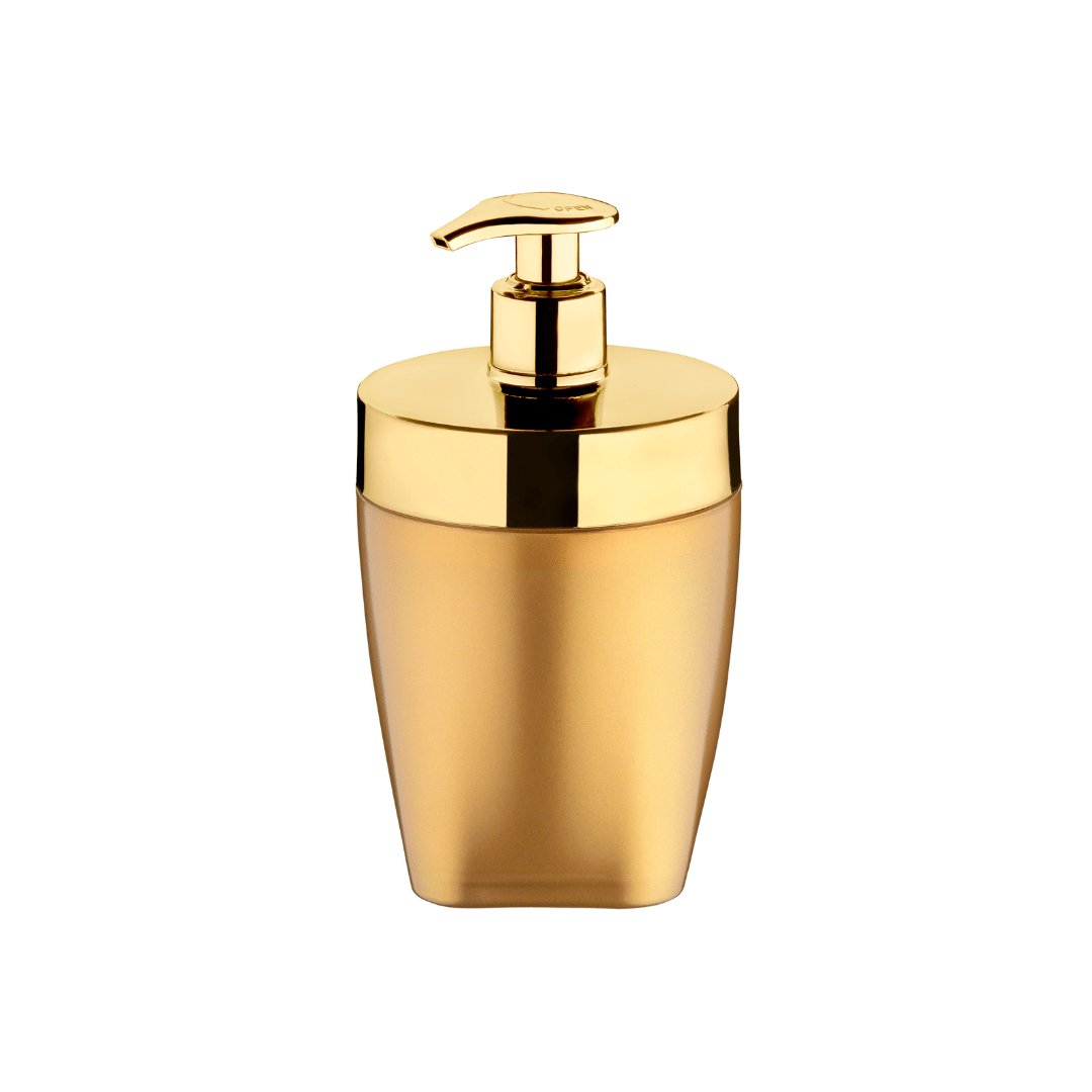 Dispenser Porta Sabonete Liquido Dourado 16cm - Ela Decora