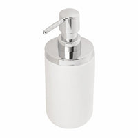 Dispenser Porta Sabonete Líquido Junip Branco com Cromado - 380 ml - Ela Decora