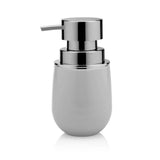 Dispenser Porta Sabonete Liquido New Belly Cromo Branco Off White - 400 ml - Ela Decora