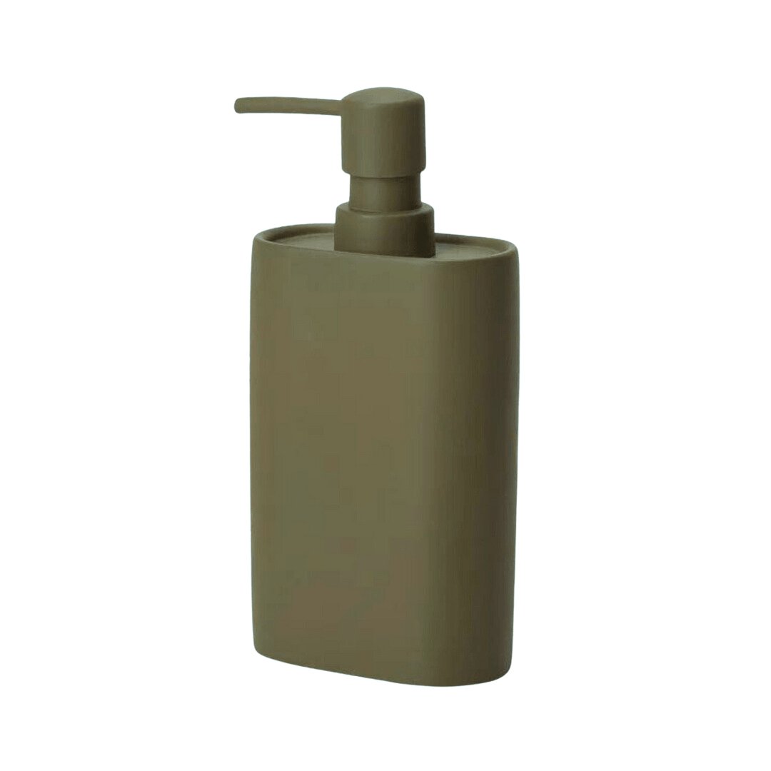 Dispenser Porta Sabonete Liquido Verde Militar 19cm - Ela Decora