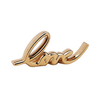 Escultura Love em Cerâmica Dourado 21cm - Ela Decora