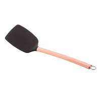 Espátula de Nylon Preta com Cabo de Aço Inox Rose Gold 34cm - Ela Decora