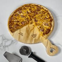 Tábua de Madeira Pinus para Pizza Coração 47cm