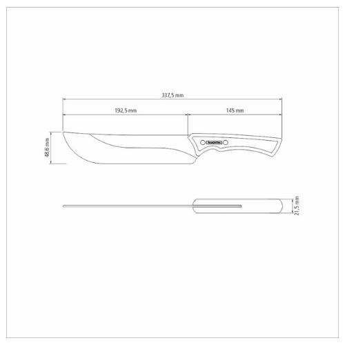 Faca de Carne Churrasco em Aço Inox Black 33,7cm Tramontina - Ela Decora