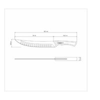 Faca para Carne em Aço Inox Escurecido 38,5cm Tramontina - Ela Decora