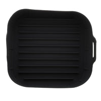 Forma Quadrada de Silicone para Air Fryer Preta 16cm - Ela Decora