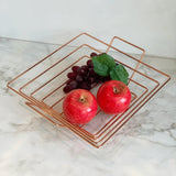 Fruteira de Mesa Quadrada Rose Gold - Ela Decora