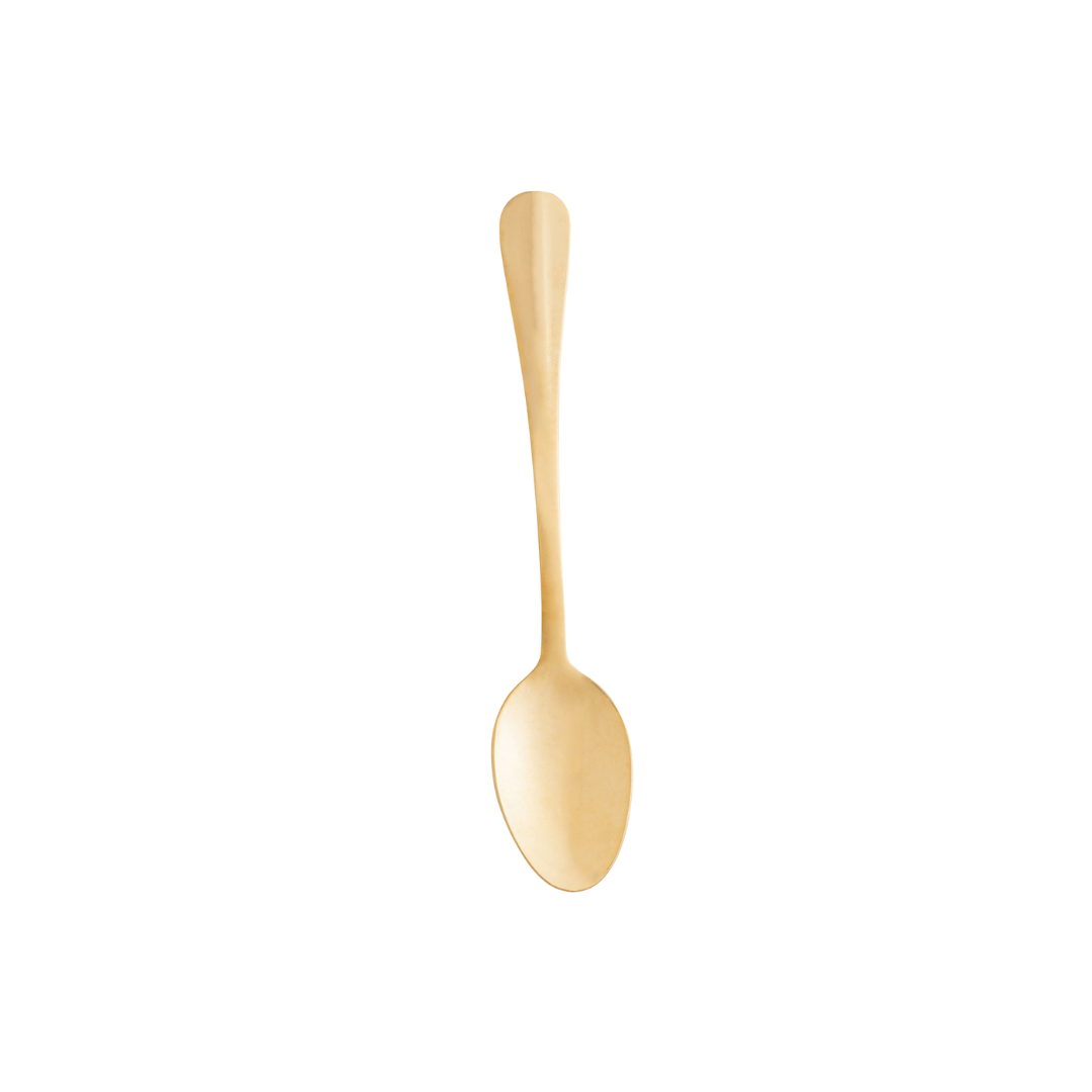 Jogo 6 Colheres de Chá Positano Dourado 13cm - Ela Decora