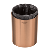 Lixeira 5 Litros Aço Inox Polido Verniz Rose Gold Luxo Tramontina - Ela Decora