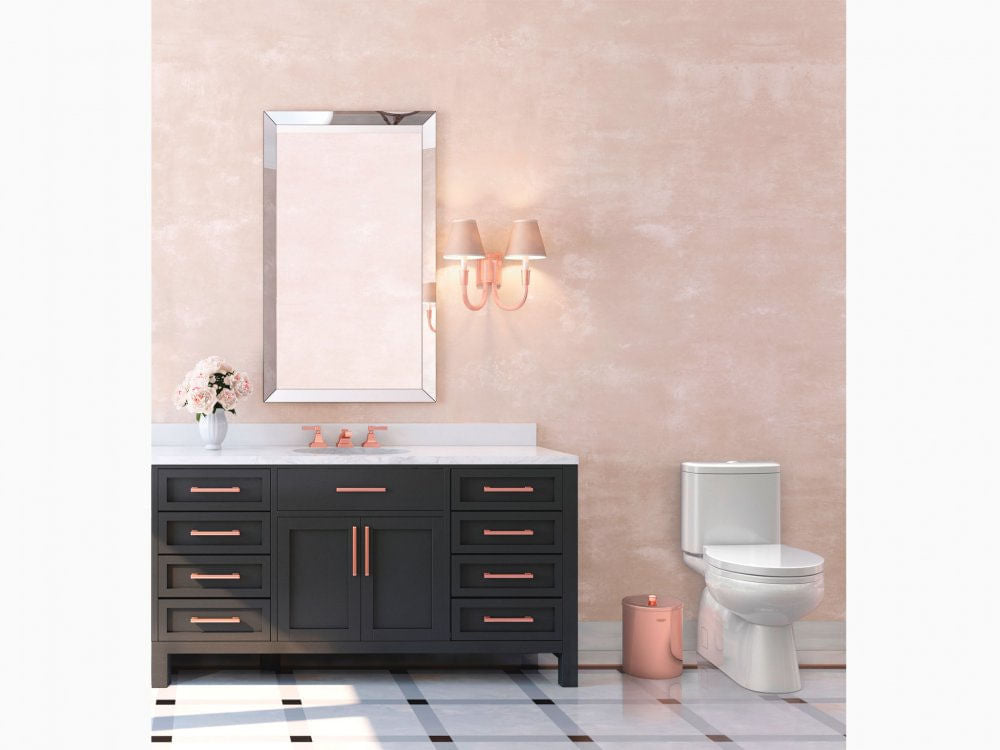 Lixeira 5 Litros Aço Inox Polido Verniz Rose Gold Luxo Tramontina - Ela Decora