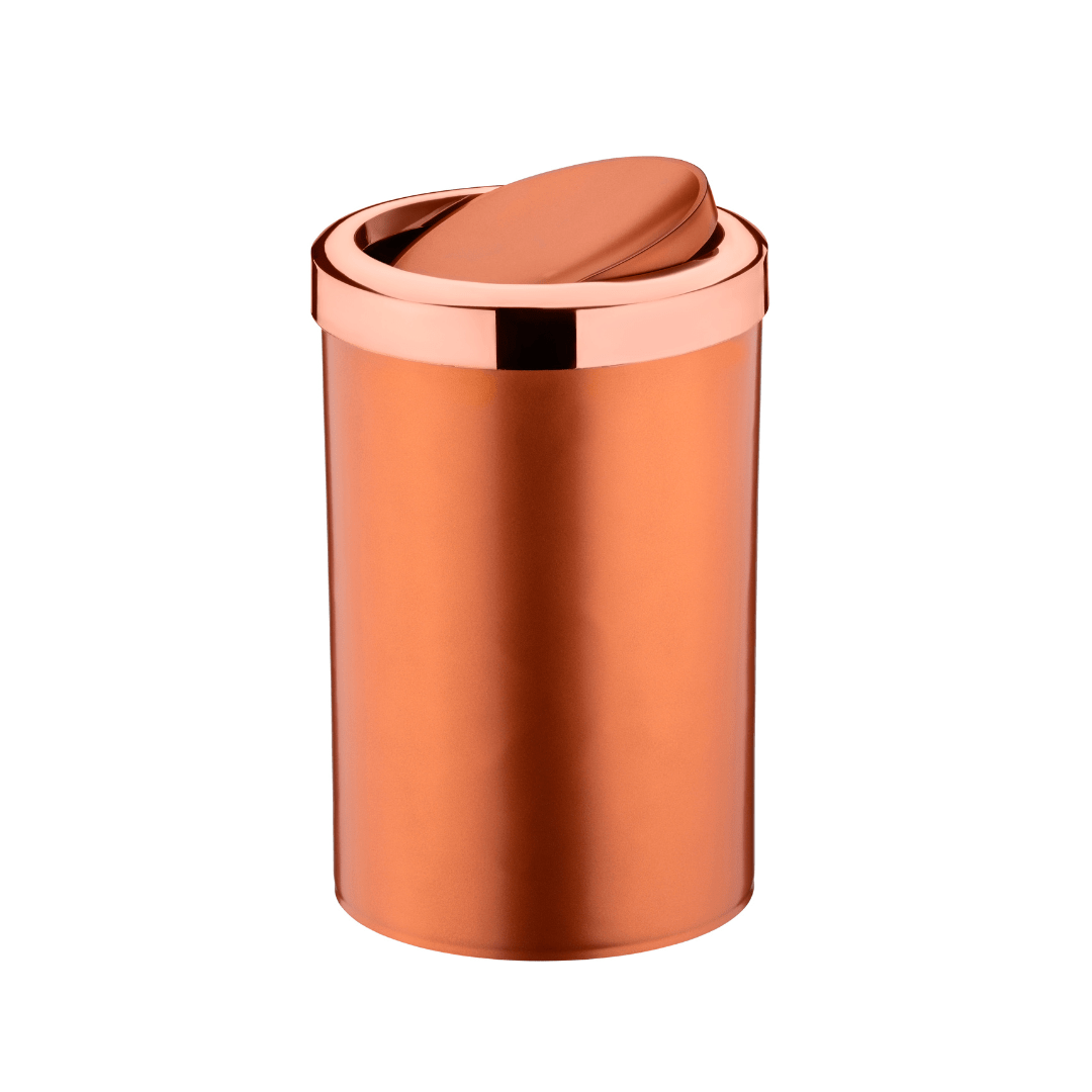 Lixeira Basculante 8 Litros Rose Gold - Ela Decora