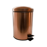 Lixeira com Pedal em Aço Inox Cobre Rose Gold e Balde Removível 5 Litros - Ela Decora