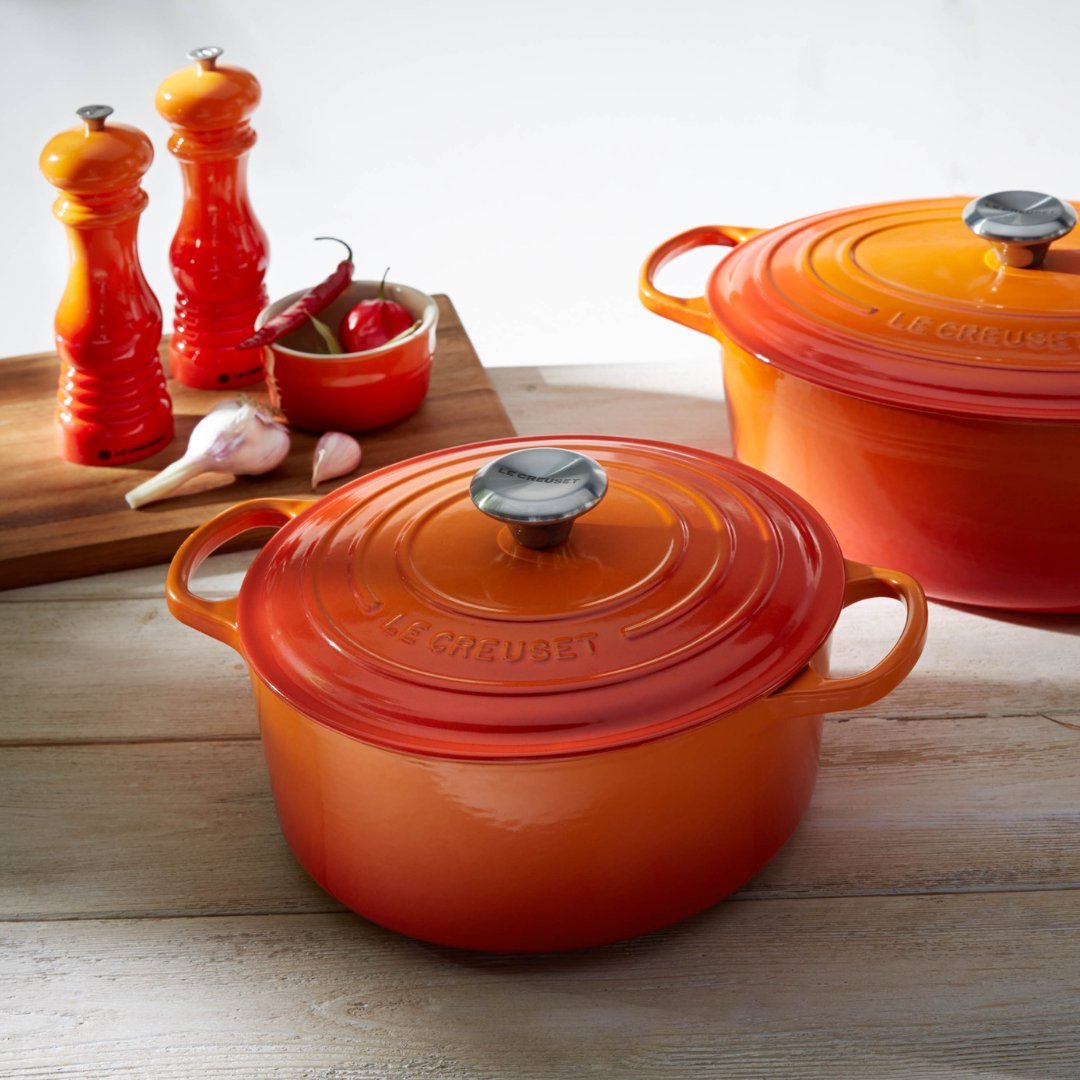 Panela Redonda Signature Laranja 26cm Le Creuset - Ela Decora