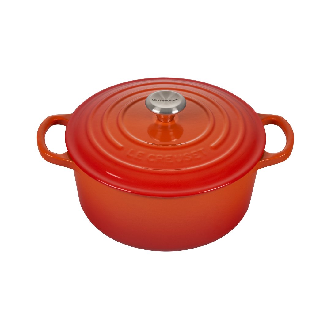 Panela Redonda Signature Laranja 26cm Le Creuset - Ela Decora