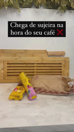 Stories de Tábua para Pães Migalheira em Bambu com Faca Ecokitchen 50cm