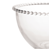 Saladeira com Pé Pearl Cristal de Chumbo 21cm - Ela Decora