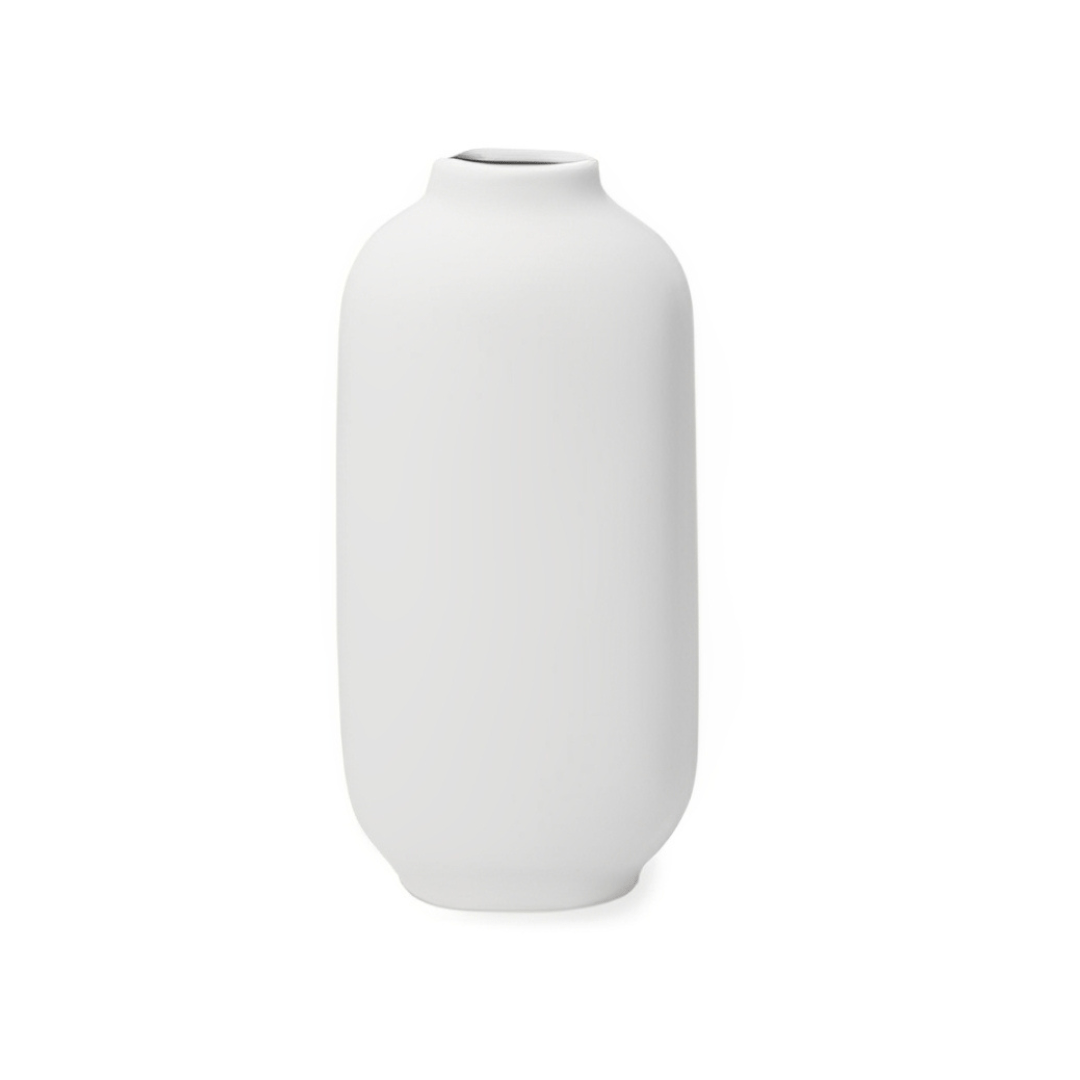 Vaso Decorativo em Cerâmica Branco 28cm - Ela Decora